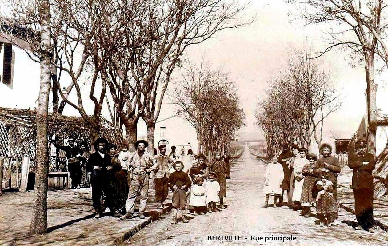 1905- Bertville -Entre Ain-Bessem et Bouira - Rue du Village.jpg